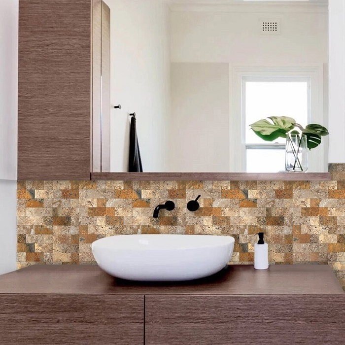 PVC Backsplash Panels 3D Decorative Tiles mosaic Stick on Kitchen Bathroom Mould-proof Function Waterproof Easy DIY Craft