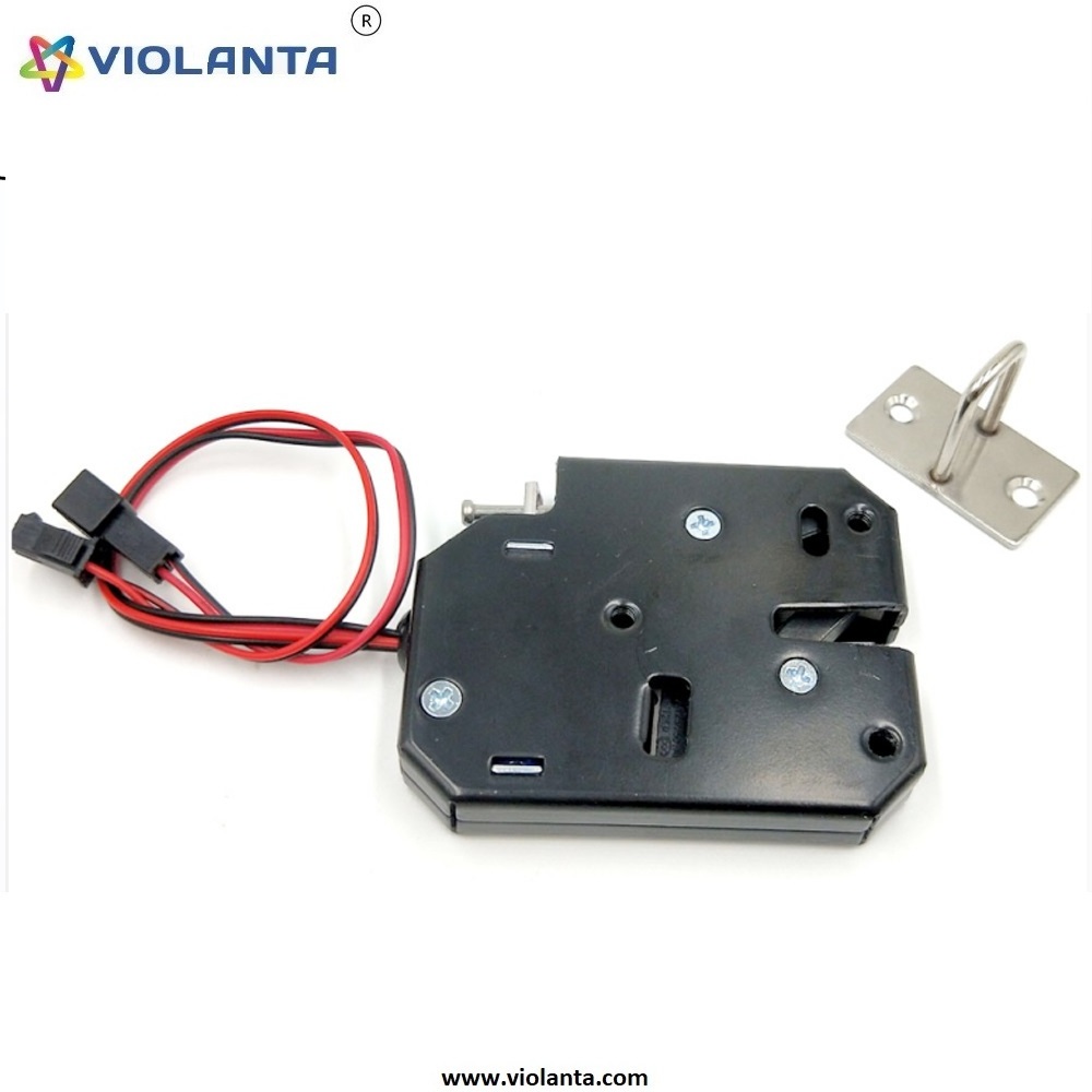 Electric solenoid lock Violanta Wholesale DC12V/24V with latch high quality electronic locks for cabinets