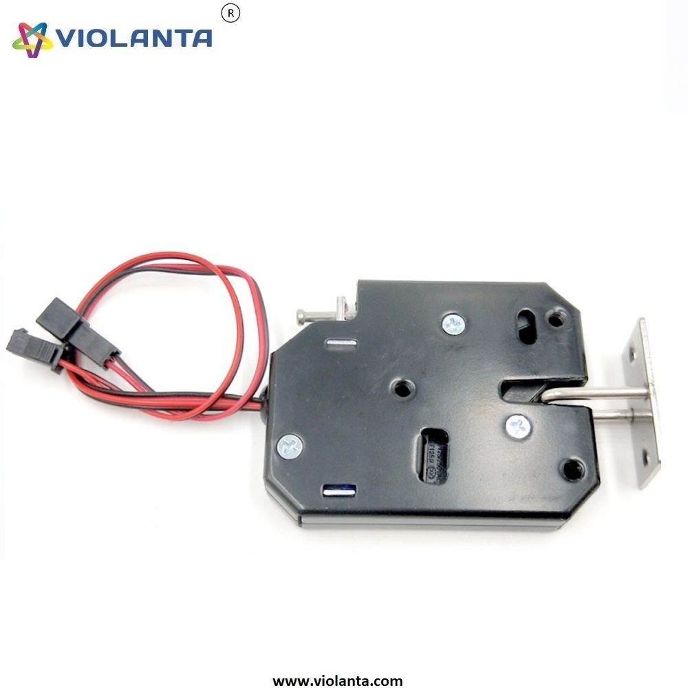 Electric solenoid lock Violanta Wholesale DC12V/24V with latch high quality electronic locks for cabinets