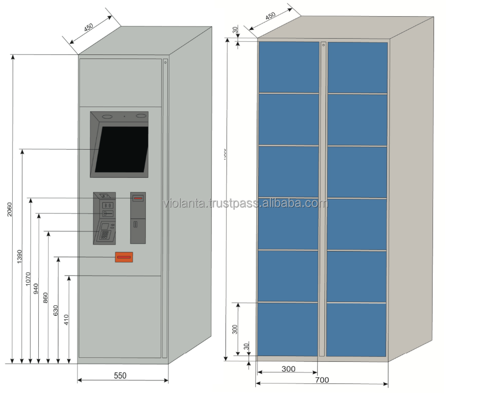 Secure storage locker for beach / swimming pool, wholesale prices great quality electronic lockers