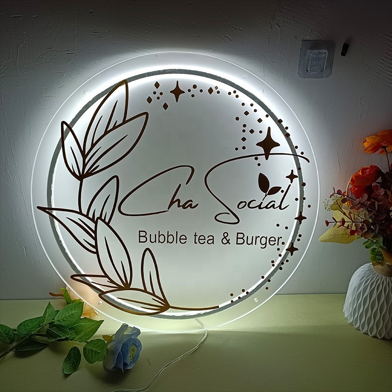 Hot-selling led 3D Acrylic Signs Business Logo Beauty Salon Nail Hair Studio Wall Aesthetics Decor sign