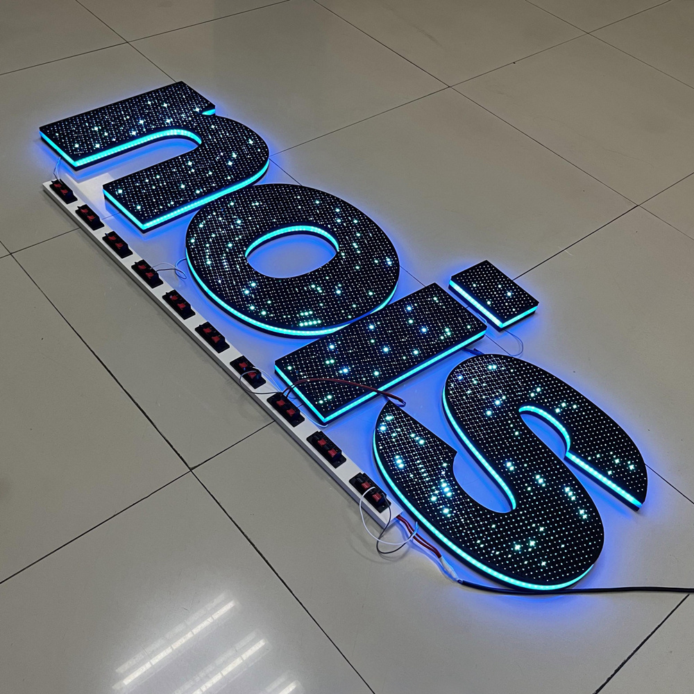 Custom Outdoor 3D Led  Letter Sign Enseigne Lumineuse Luminous Letter Signage Business Logo