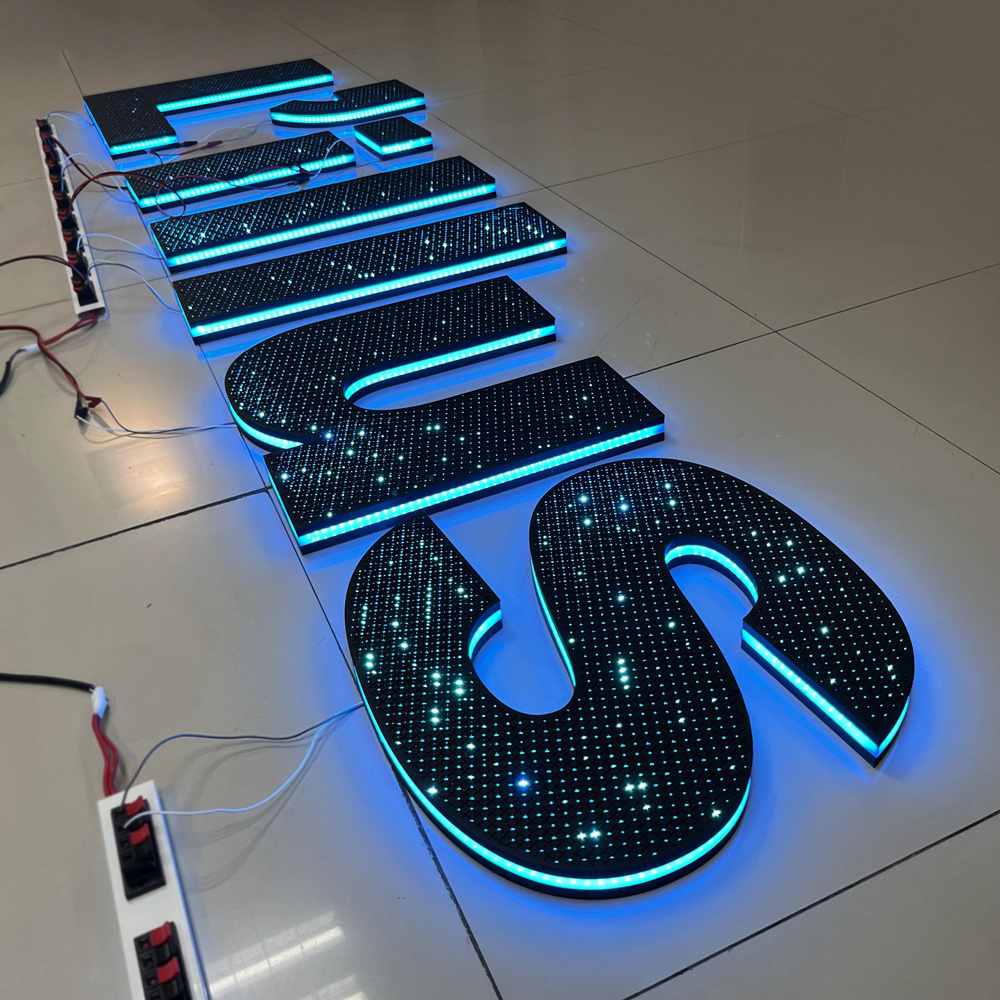 Custom Outdoor 3D Led  Letter Sign Enseigne Lumineuse Luminous Letter Signage Business Logo