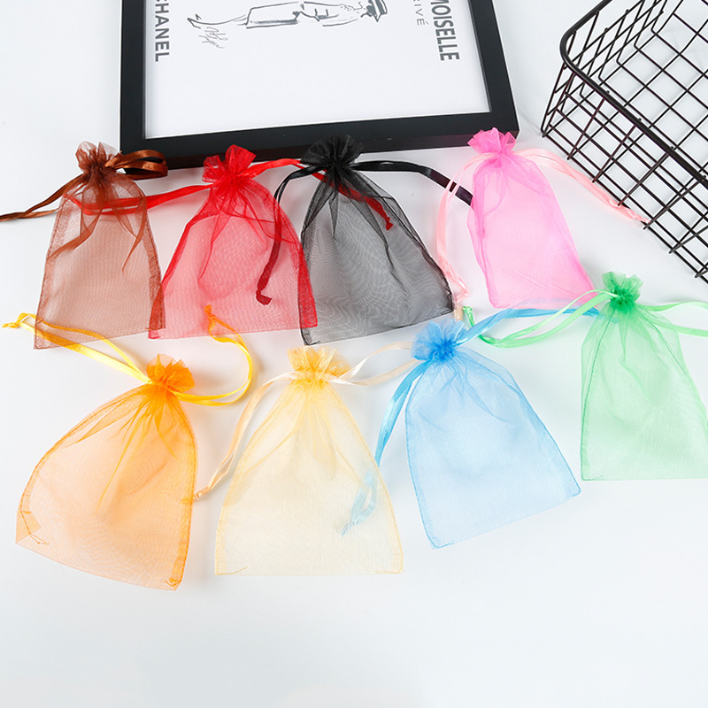 Organza Pouches Candy Bags Drawstring Organza Bag for Cosmetics Jewelry