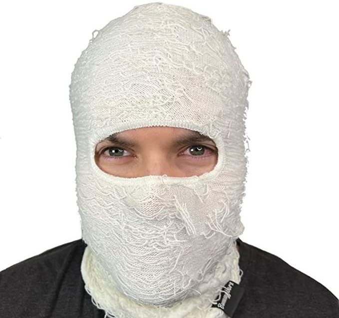 Wholesale Distressed Balaclava Ski Masks Custom logo Designer Winter Knit Camo Ski Mask