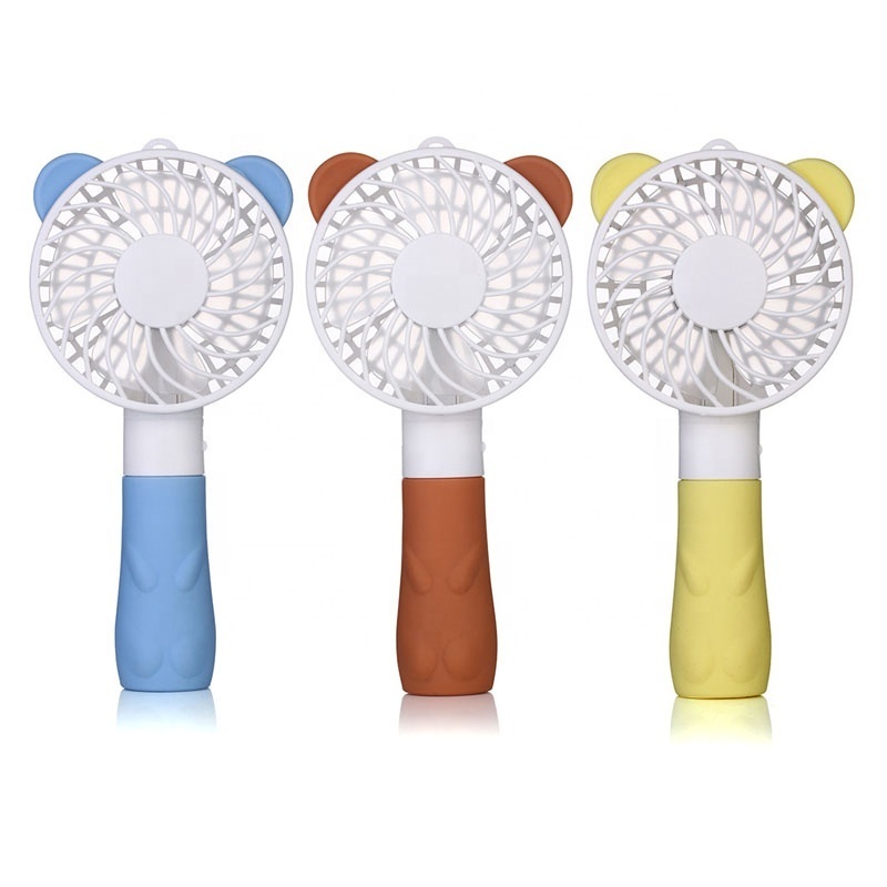 Bear Rabbit Handy Mini Portable Fan Outdoor Small Handheld USB Rechargeable Battery Electric Cooling handheld fan for outdoor