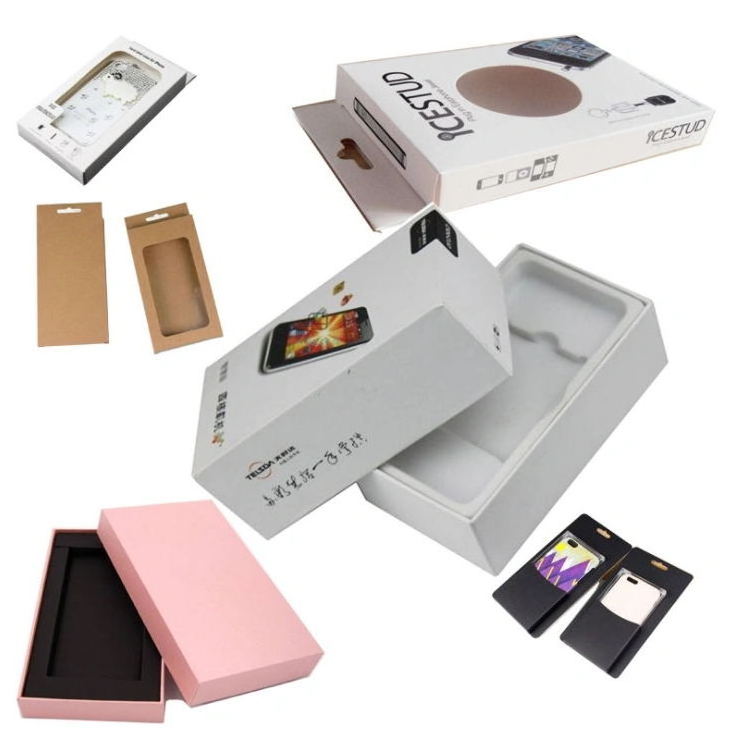 One-stop service custom logo luxury empty cardboard cell phone box mobile phone packaging boxes