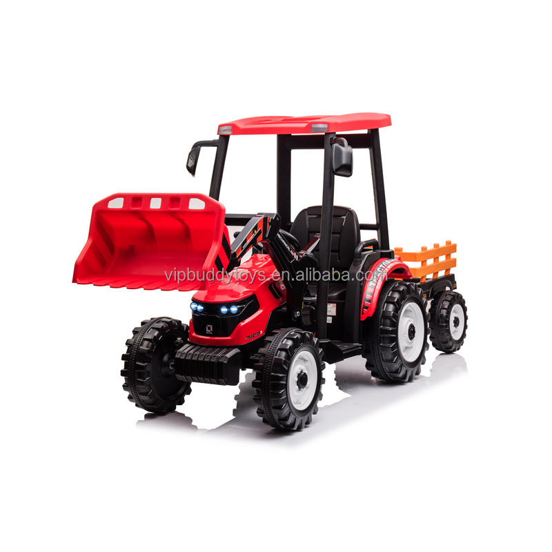 Popular Powerful 24v Battery 120W Motor Electric Kids Ride on Toy Excavator Kids' Tractor/Trailer with Remote Control