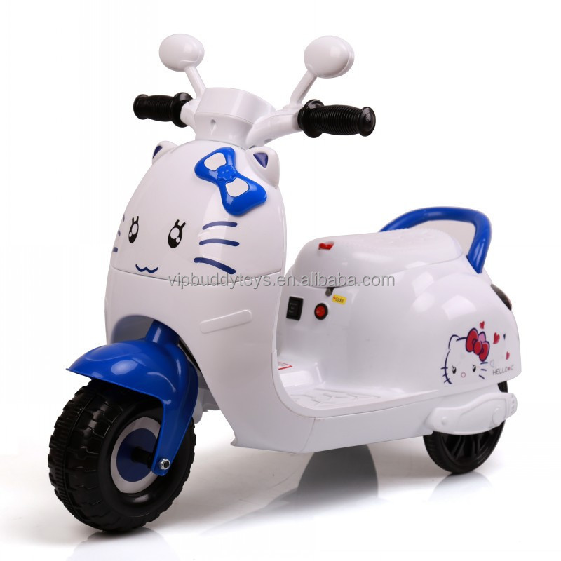 Hello Kids Bikes Battery Operated Motorkidse Kitty Kids Electric Bike Girls Car Unisex Toy Plastic Plastic Children Car Ride