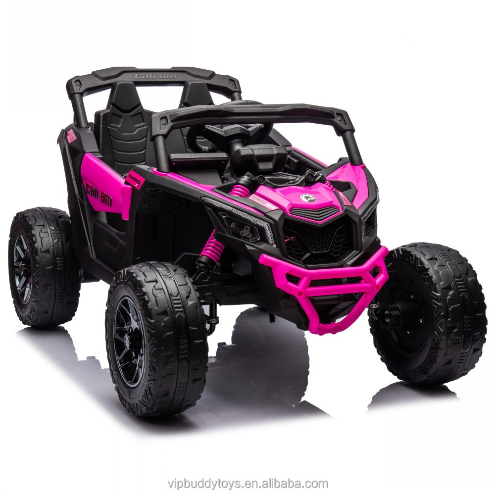 VIP Buddy Wholesale Pink Ride-on 24V Ride on Cars for Toddler Rubber Wheel Powerful Kids Can Am Marverick UTV Child Electric Car