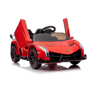 VIP BUDDY Factory Wholesale Licensed Ride on Toy 12V Battery Powered Four Wheels Electric Ride-on Cars Lamborghini for Kids