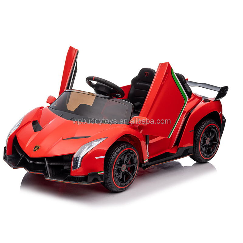 VIP BUDDY Factory Wholesale Licensed Ride on Toy 12V Battery Powered Four Wheels Electric Ride-on Cars Lamborghini for Kids