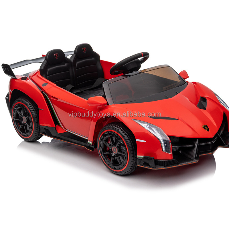 VIP BUDDY Factory Wholesale Licensed Ride on Toy 12V Battery Powered Four Wheels Electric Ride-on Cars Lamborghini for Kids