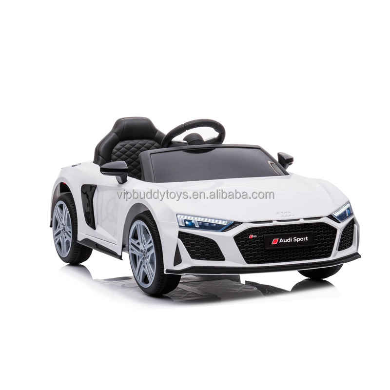 VIP BUDDY 2021 New Licensed AUDI R8 Spyder 2.4G Remote Control Battery Powered Ride on Car for Kids