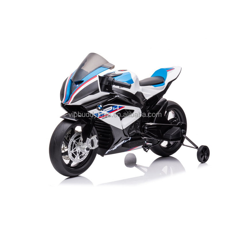 VIP BUDDY Newest Licensed BMW HP4 Ride on Electric Motorcycle 12V Kids Car Motorbike Children's Motorcycle