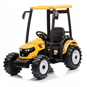 New 12v Kids Cars - Dual Motor Electric Power Ride On Car Remote Control Farmer Tractor Toys for Kids