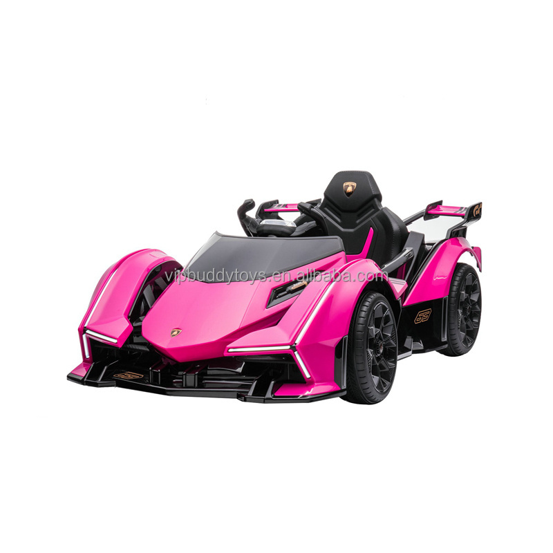 Cheap Online Wholesale Licensed Lamborghini GT V12 Kids Electric Baby Smart RC Child 12V Battery Powered Ride on Toy Car