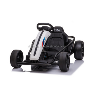 VIPBUDDY Hot Newest 24V Battery Two Driving Motors Drift Ride on Car Toy Electric Go Kart for 8-12 Years Old Kids