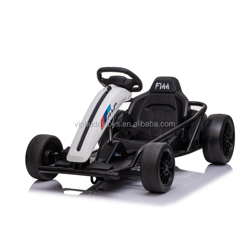 VIPBUDDY Hot Newest 24V Battery Two Driving Motors Drift Ride on Car Toy Electric Go Kart for 8-12 Years Old Kids