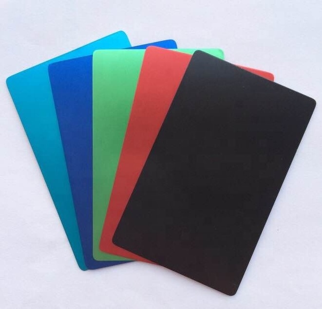 High quality anti - oxidation black /silver /blue black aluminum card metal business cards