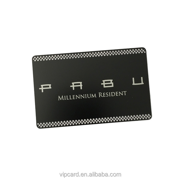 High quality anti - oxidation black /silver /blue black aluminum card metal business cards