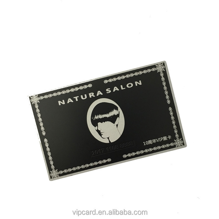 High quality anti - oxidation black /silver /blue black aluminum card metal business cards