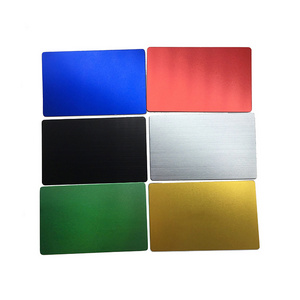 High Quality Wholesale Standard Anodized Aluminum Blank Metal Business Card 0.5mm 0.8mm laser engraving