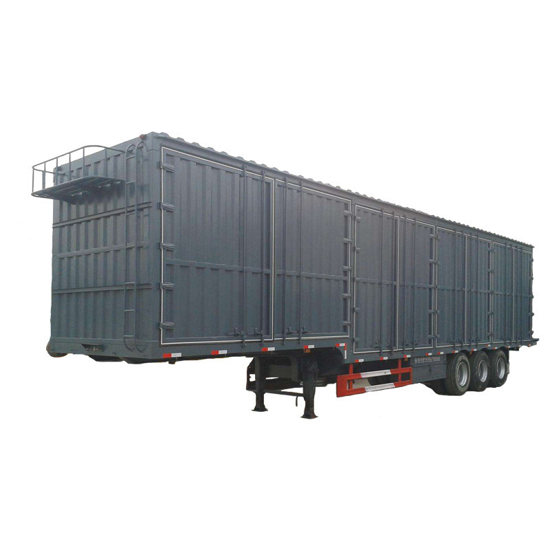 3 Axles 45FT 40FT Van Truck Trailer Enclosed Box Cargo Transport Tarpaulin Sliding Curtain Side Semi Trailer