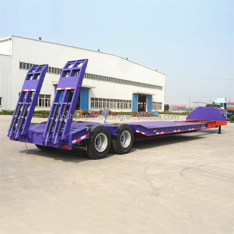 removable gooseneck trailer low  lowboy trailer 60 ton 100 ton low loader 3 axle Lowbed Truck Traile for sale