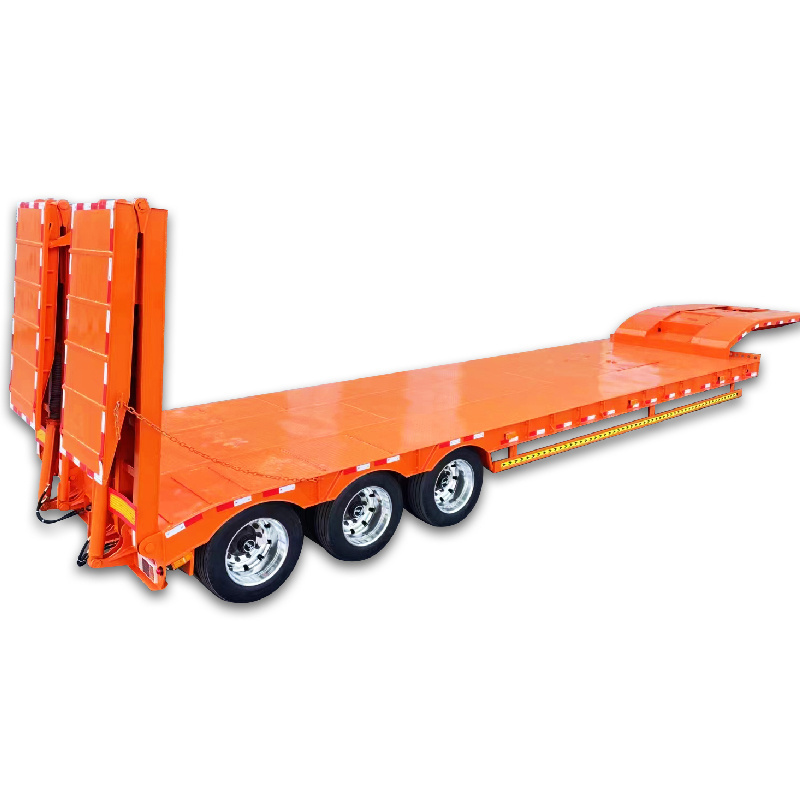 3 /4/5/6/7/8 axles 80 100 120 130 150 ton Truck excavator trailer heavy duty gooseneck semi trailer low bed low lowboy trailer