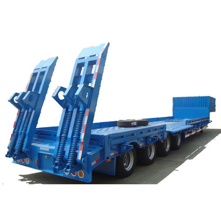 tri axle 40ft low bed lowbed lowboy trailer with customized dimensions