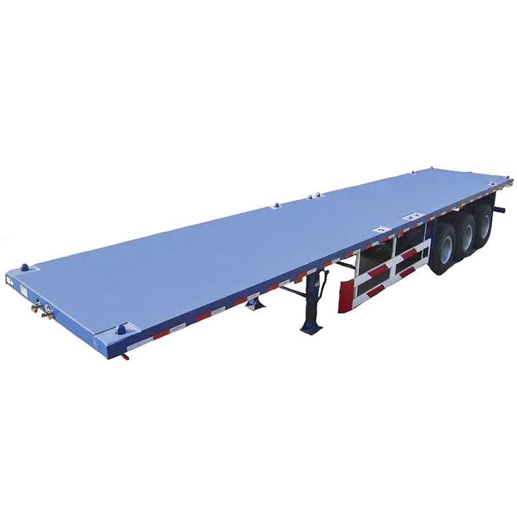 2 3 4 Axles Flatbed 20Ft 40Ft 45Ft Container Semi Truck Trailer Flatbed Cargo Semi Truck Trailer