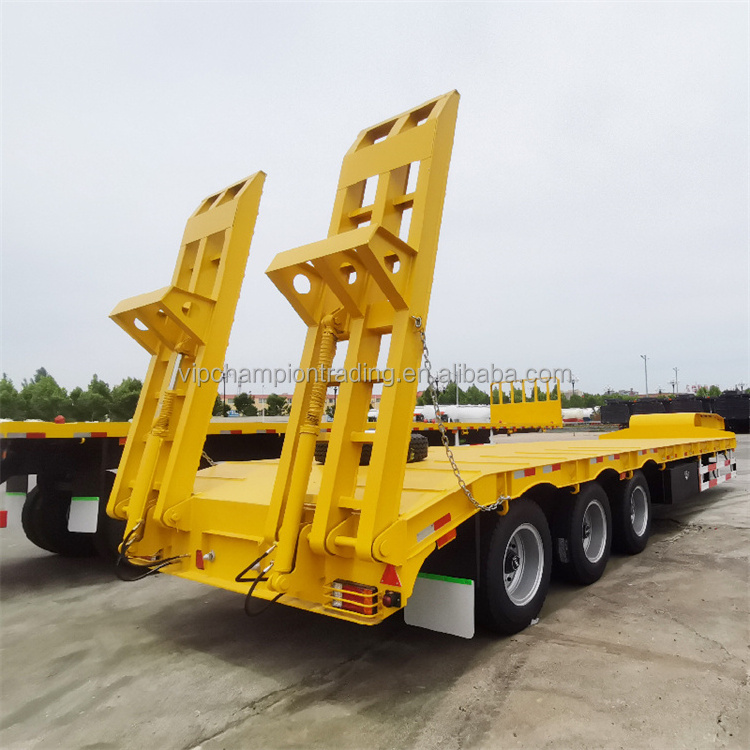 3 /4/5/6/7/8 axles 80 100 120 130 150 ton Truck excavator trailer heavy duty gooseneck semi trailer low bed low lowboy trailer