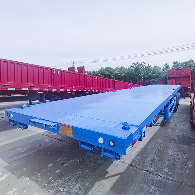 20Ft 40Ft Container Flatbed Semi Trailer Container Carrier Semi Trailer Truck