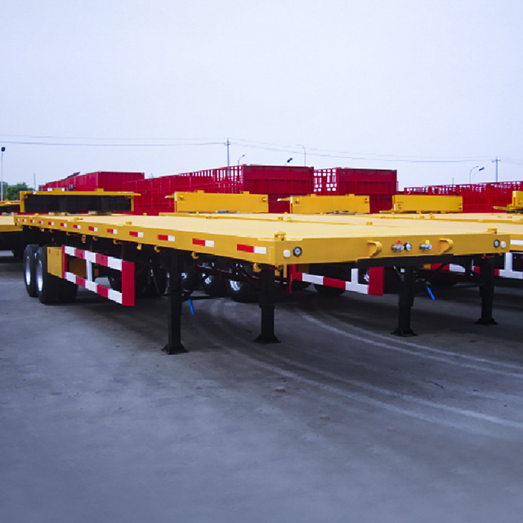 20Ft 40Ft Container Flatbed Semi Trailer Container Carrier Semi Trailer Truck