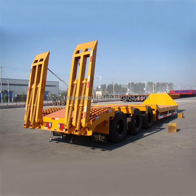 removable gooseneck trailer low  lowboy trailer 60 ton 100 ton low loader 3 axle Lowbed Truck Traile for sale