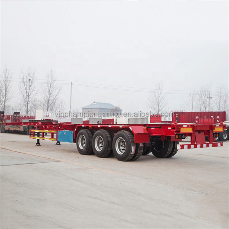 3 Axle 40ft 20ft skeleton semi trailer container chassis for container carrier parts