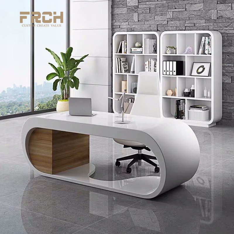 custom small modern white granite home office computer desk marble modern manager office desk