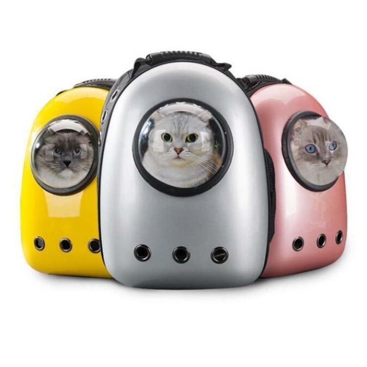 High Quality Breathable Space Capsule Bubble Travel Pet Carriers Bag Cartoon Dog Cat Carrier Pet Backpack