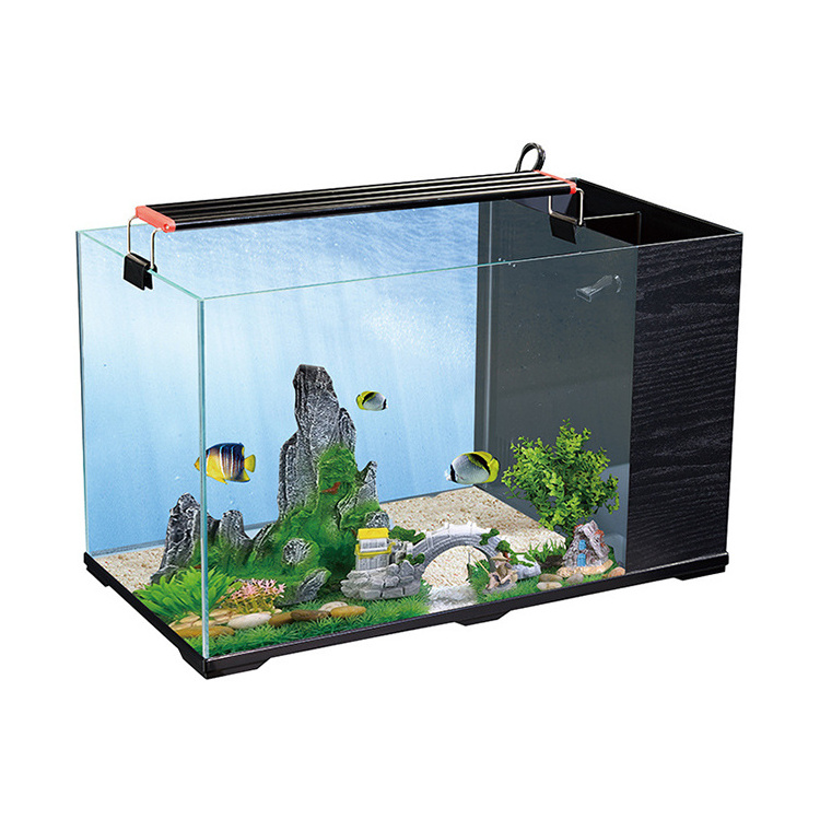 Hot sale fish tank aquarium HD bending glass small living-room desktop aquarium