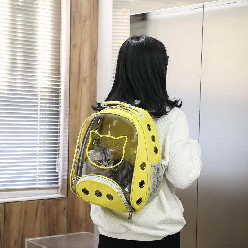 Portable Pet Cat Carrier Bag Transparent Capsule Breathable Parrot Cat Dog Backpack Kitten Travel Carrying bag