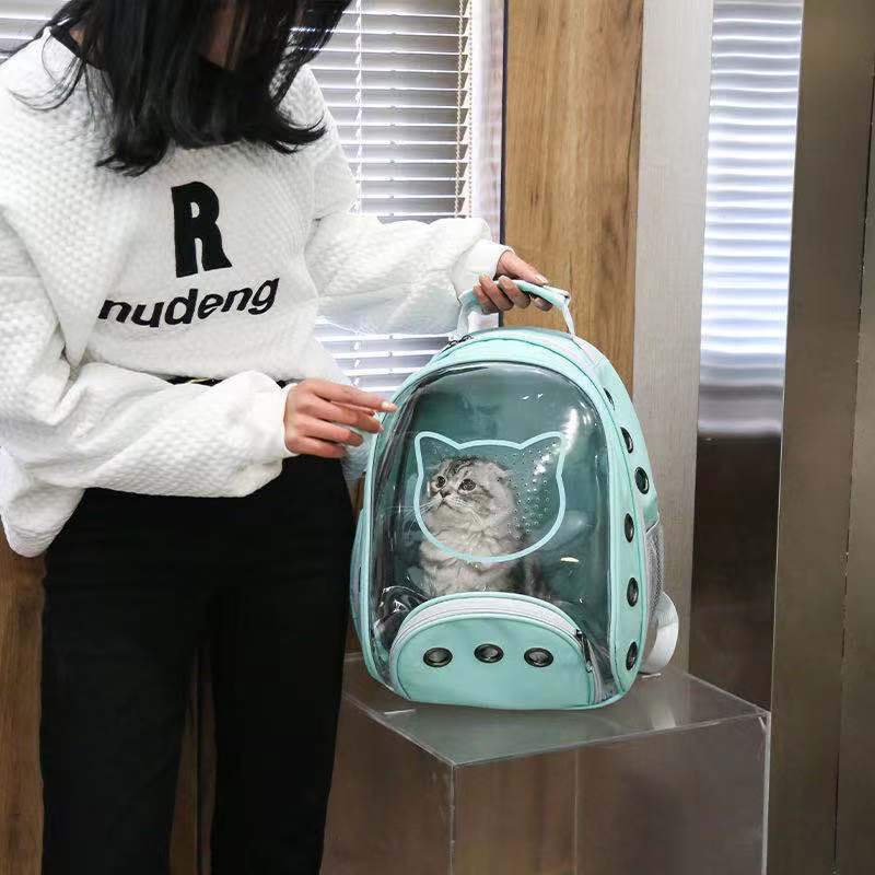 Portable Pet Cat Carrier Bag Transparent Capsule Breathable Parrot Cat Dog Backpack Kitten Travel Carrying bag