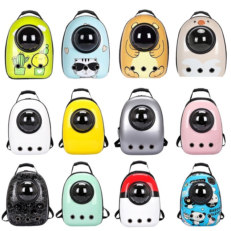 High Quality Breathable Space Capsule Bubble Travel Pet Carriers Bag Cartoon Dog Cat Carrier Pet Backpack