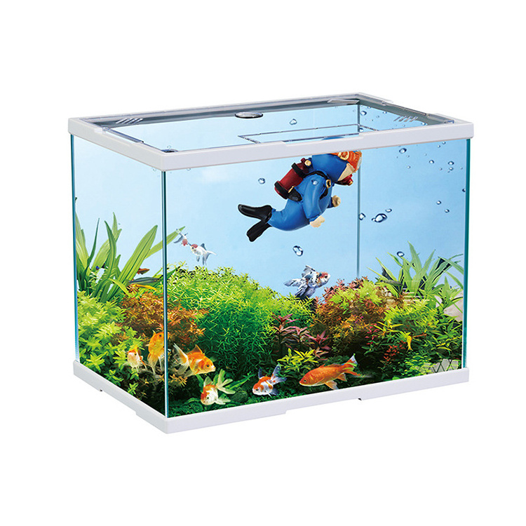 Hot sale fish tank aquarium HD bending glass small living-room desktop aquarium