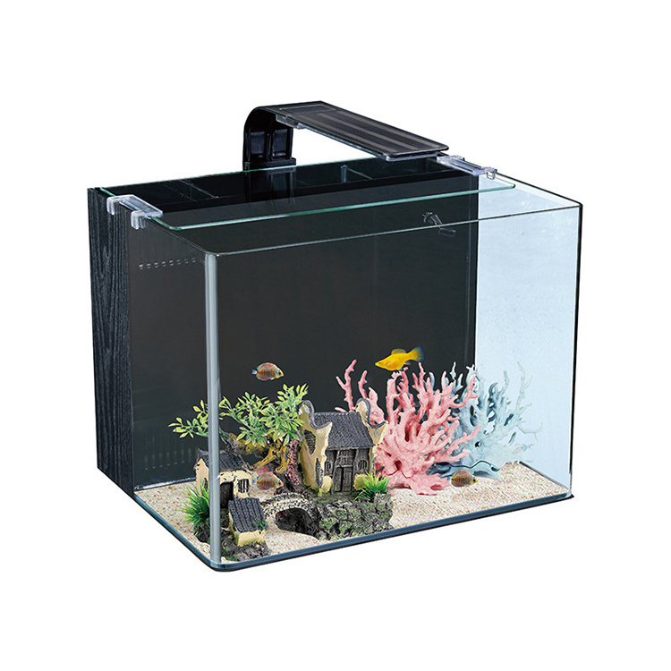 Hot sale fish tank aquarium HD bending glass small living-room desktop aquarium