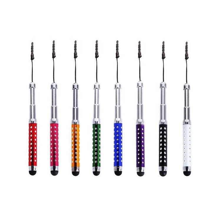 High sensitivity triple retractable capacitive touch pen with earphone dust plug suitable for tablets with dust plug