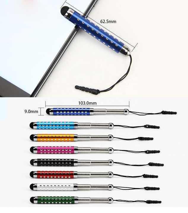 High sensitivity triple retractable capacitive touch pen with earphone dust plug suitable for tablets with dust plug