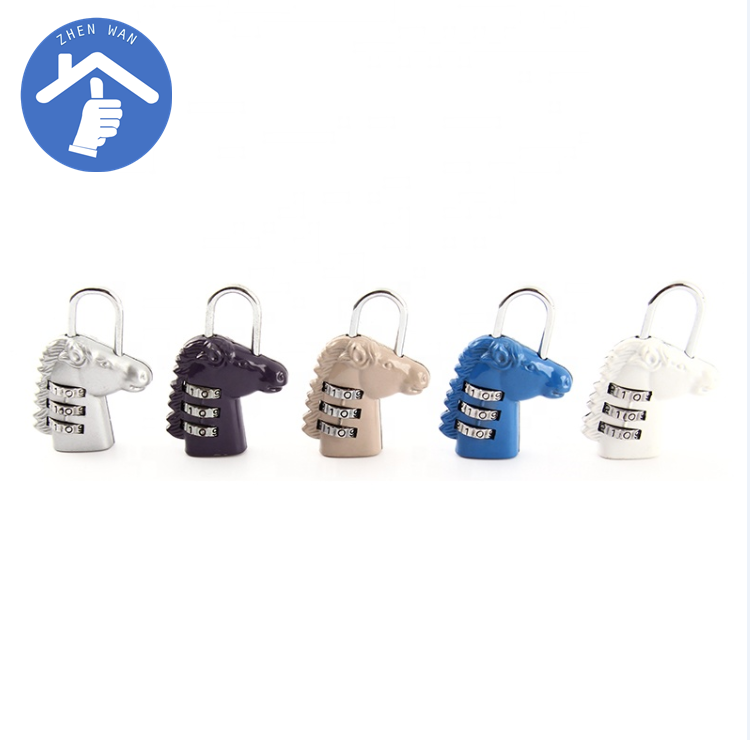 favorite horse head password lock 3 digits number combination security code travelling lock luggage suitcase lock