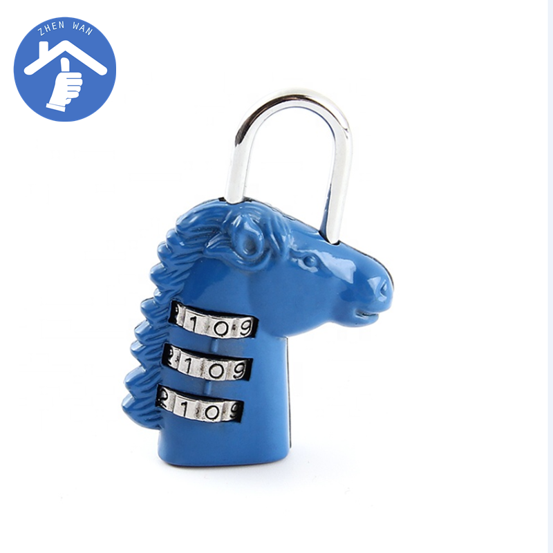 favorite horse head password lock 3 digits number combination security code travelling lock luggage suitcase lock