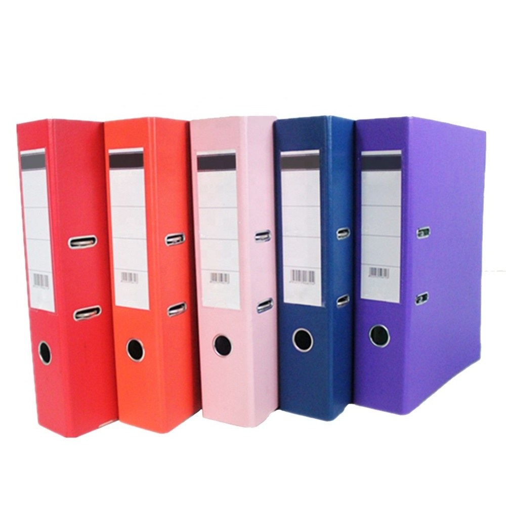 Hot Sale A4 Size Box Lever File A4/FC Office File Folder Lever Arch File Holder Cardboard With PVC Cover Paper Cover